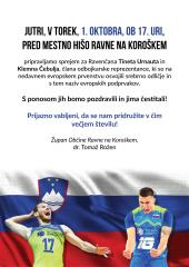 vabilo župan sprejem odbojkarjev